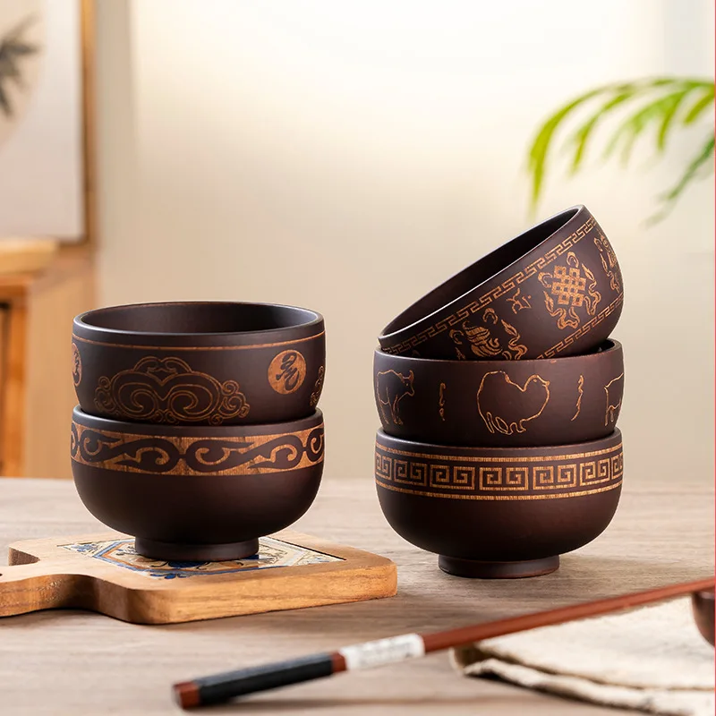 Kitchen Wooden Soup Bowls,Salad Bowls,Food Containers,Natural Wooden Bowls, Children'S Large Tableware Bowls, Wooden Utensils