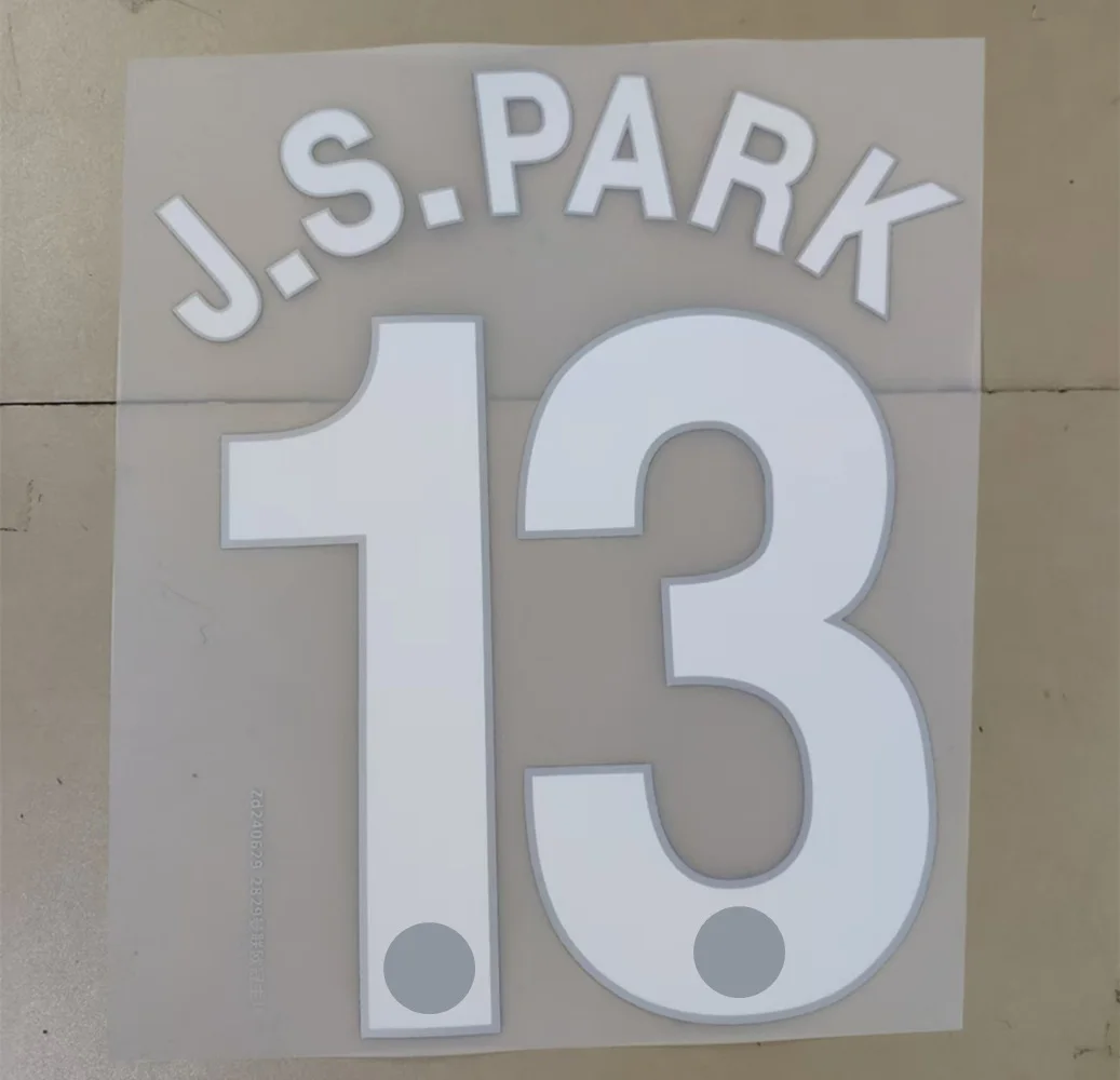 Super A Plastic material Retro 2008-11 J.S.PARK 13 Name and number Hot stamping Patch Badges