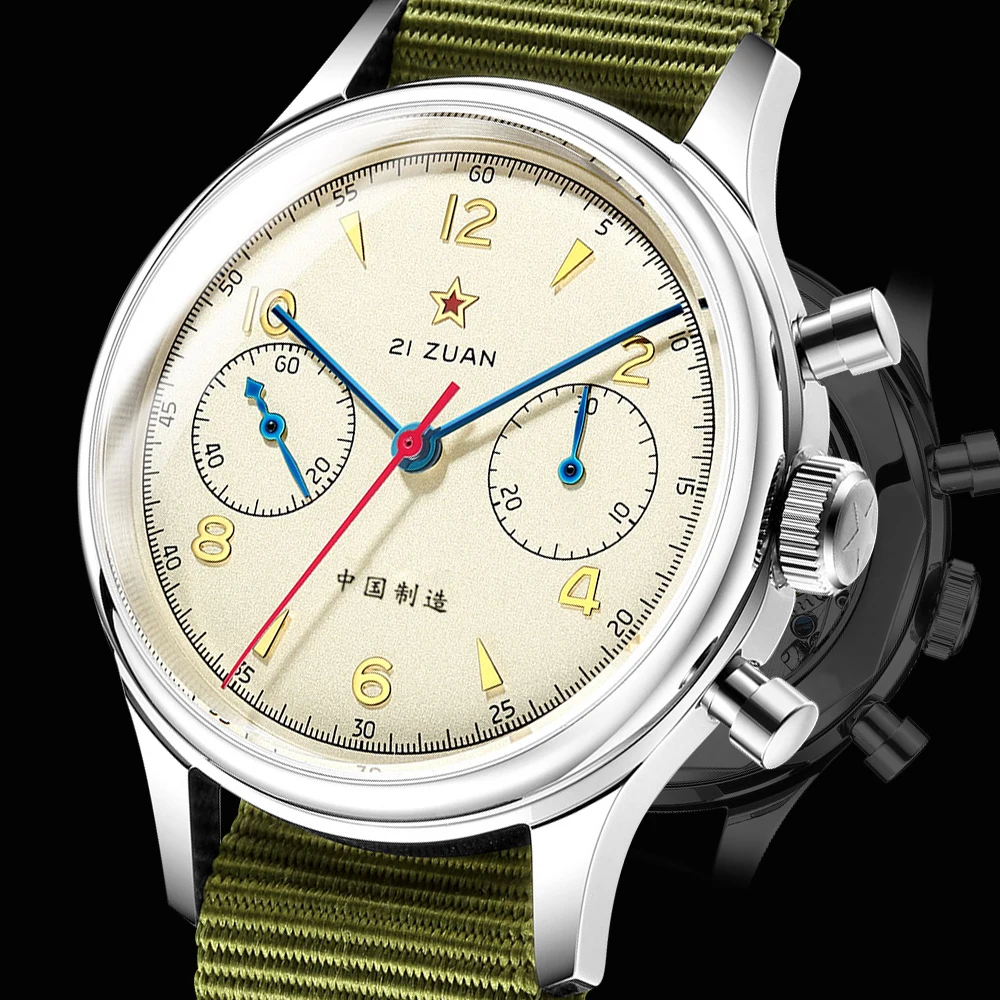 RED STAR 38mm 40mm 1963 Chronograph 21 Zuan with Seagull ST19