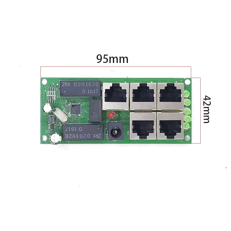 Mini Pbcswitch Module Pbc Oem Module Mini Maat 5 5V-12Vports Netwerkschakelaars Pcb Board Mini Ethernet Switch Module 10/100Mbps