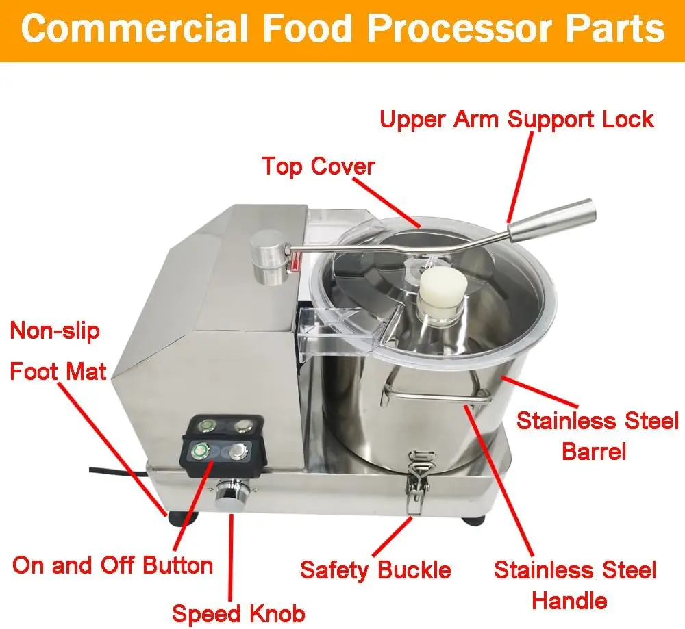 منتج أغذية مفرمة خضروات كهربائية مفرمة اللحم 9L الفولاذ المقاوم للصدأ خلاط خضراوات قطاعة اللحوم سرعة قابلة للتعديل 110 فولت