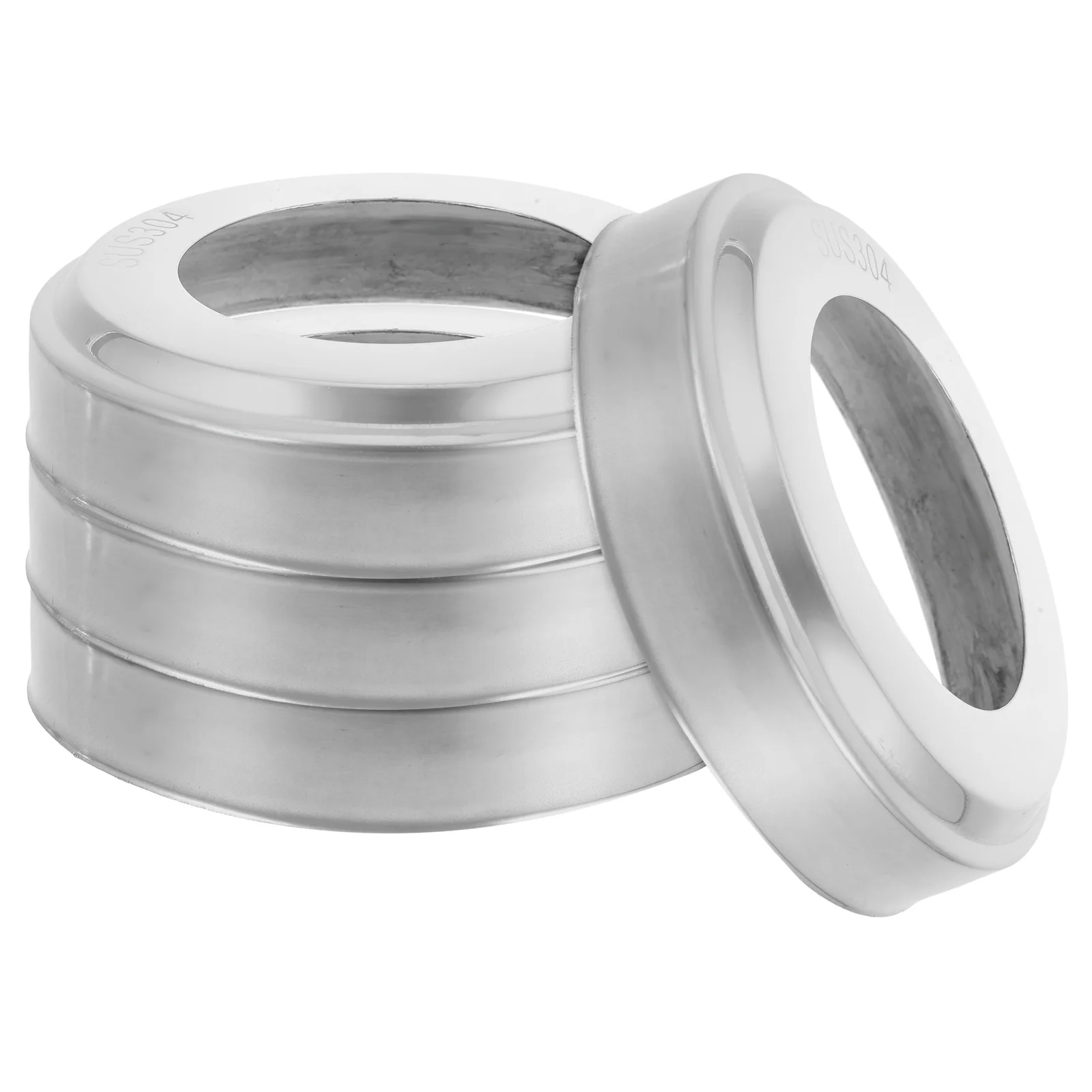 

4pcs Pool Handrail Covers Stainless Steel Escutcheons Durable Fit Ladders Railings Post Base Plates Upgrade Replacement For