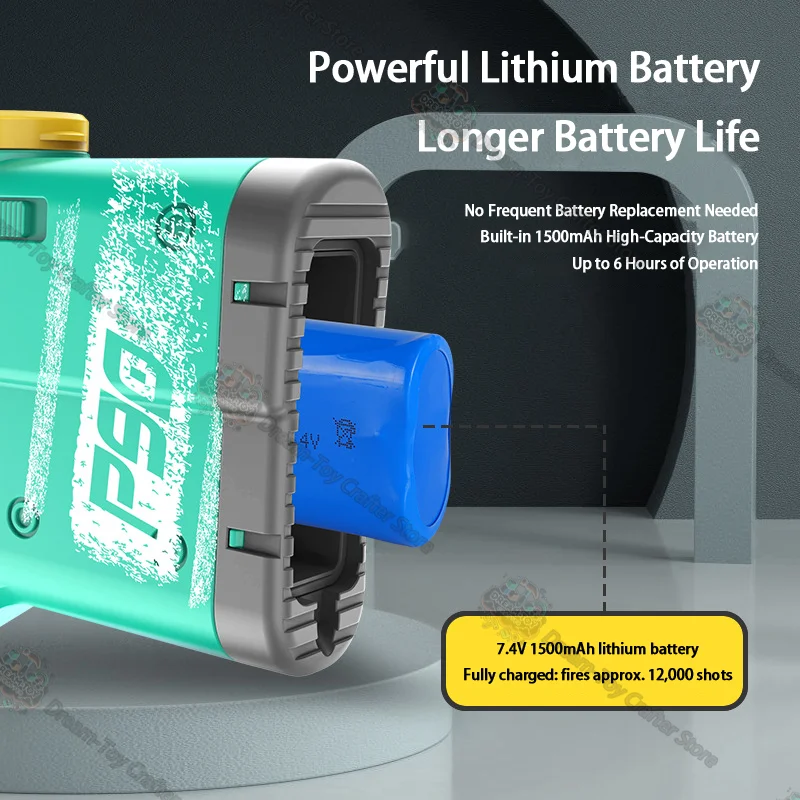 P90電動水鉄砲 男の子向け 自動高圧 大容量 ブラスター ソーカー ビーチ アウトドア スプラッシュシューティング プレイ 楽しい