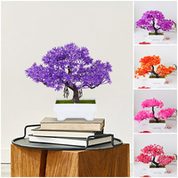 Artificial Plastic Plants Bonsai Simulated Tree Potted Ornaments Fake Floral Home Room Table Decoration Hotel Garden Desk Decor