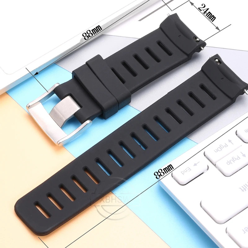 24MM Quick Release Silicone Strap For Suunto D5 Dive Computer Watch Band Rubber Sport Waterproof D5 Men Watch Accessories