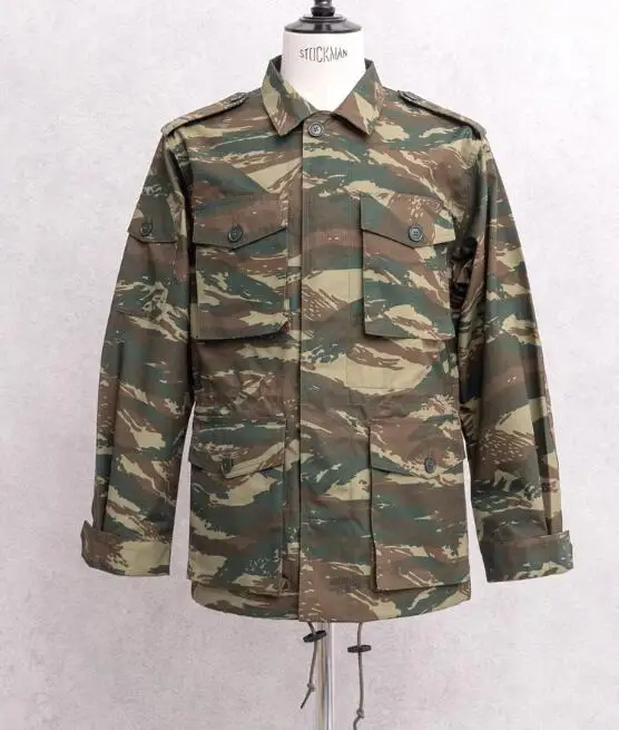 

Chinese Camouflage Uniform Vintage Clothing Men Green lizard Spring Include Jacket Pants