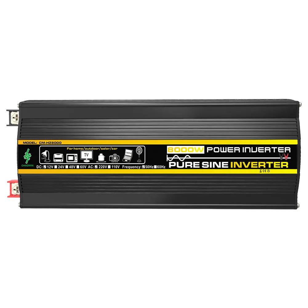 

3000/4000/6000/8000W Car Inverter LED Display Intelligent Power Inverter Pure Sine Wave DC 12V To AC 220V for Vehicle Appliance