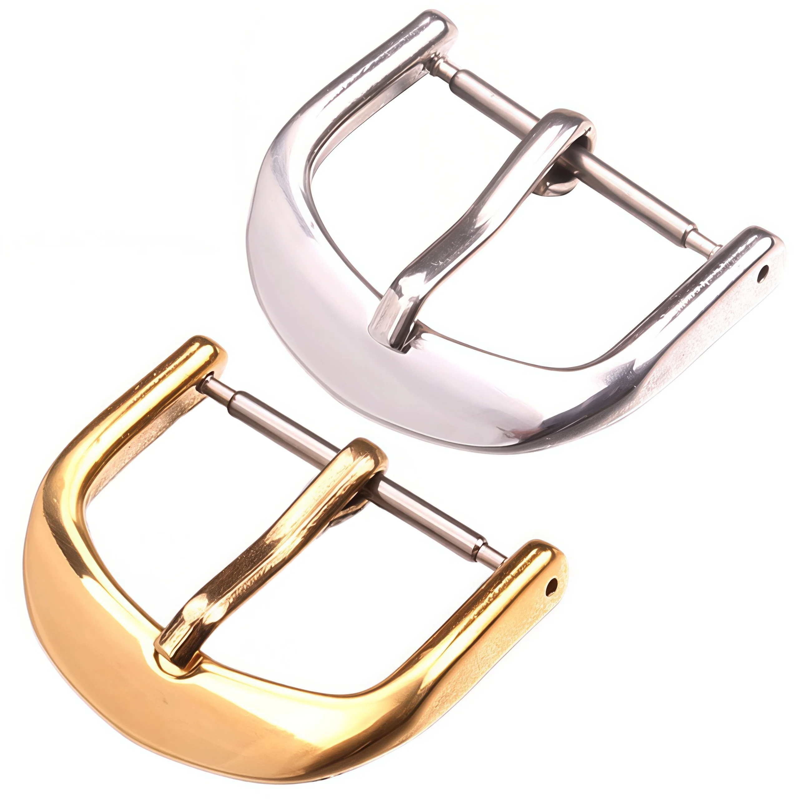 

Stainless Steel Watch Buckle Silver Gold 12 14 16 18 20 22mm Solid Metal Polished Leather Watchband Clasp Strap Accessories