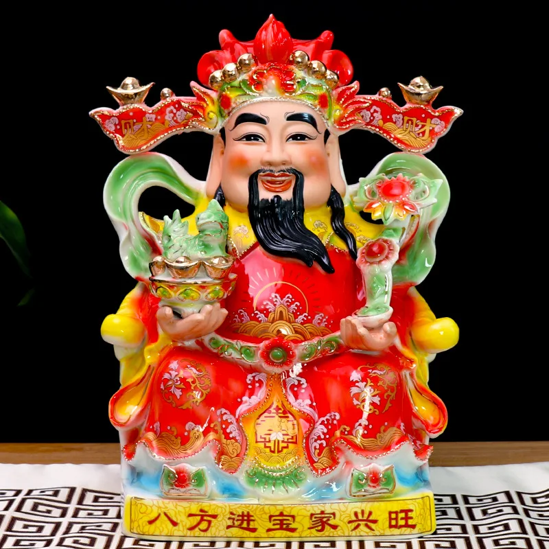God of Wealth Buddha Statue Crafts Home Ornament Wholesale Ceramic Buddha Statue Dedicated to God of Wealth Buddha Statue