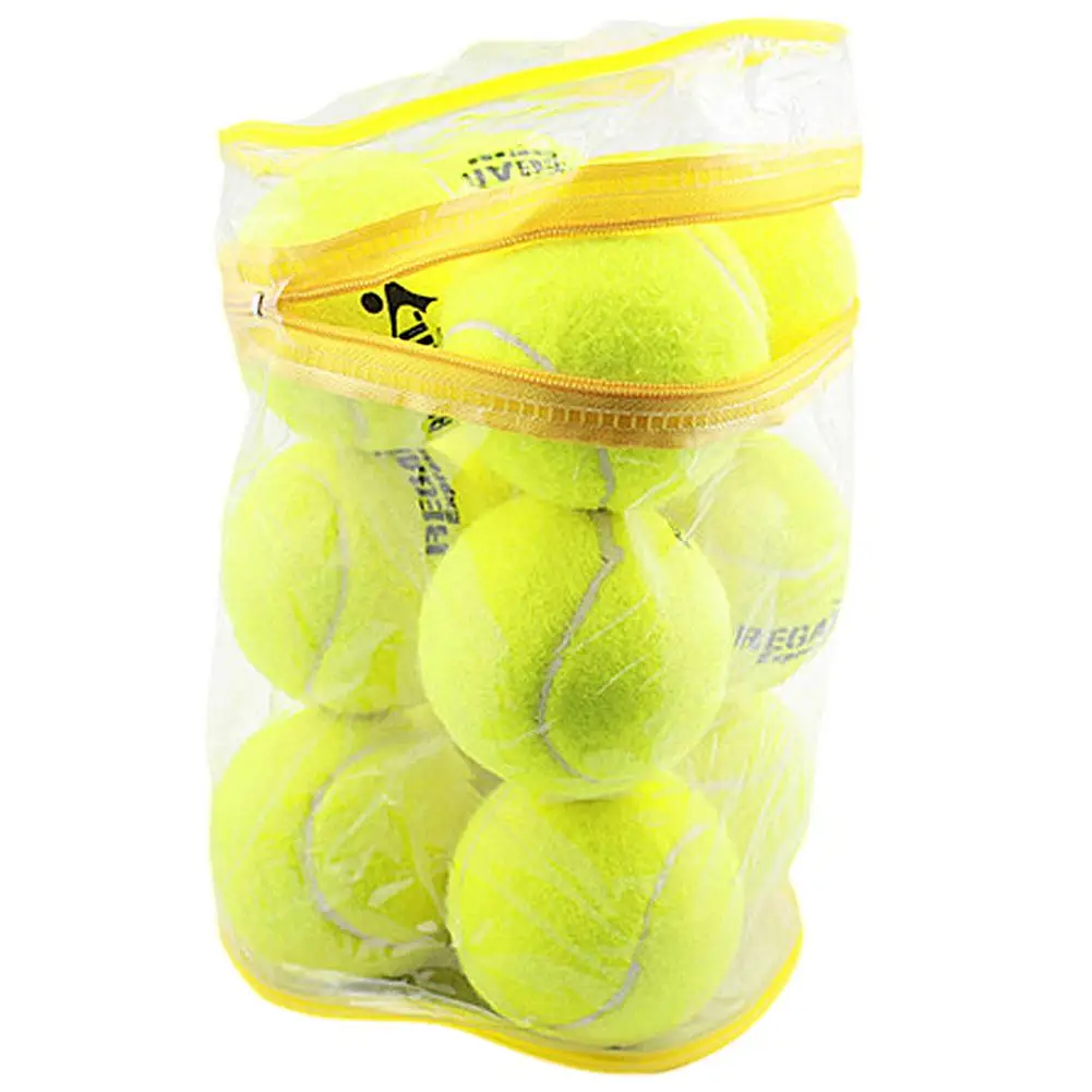 Tennis Balls 12 Pack Durable Pressurized Tennis Balls High Bounce Practice Training Tennis Ball for Beginners Tennis Accessories