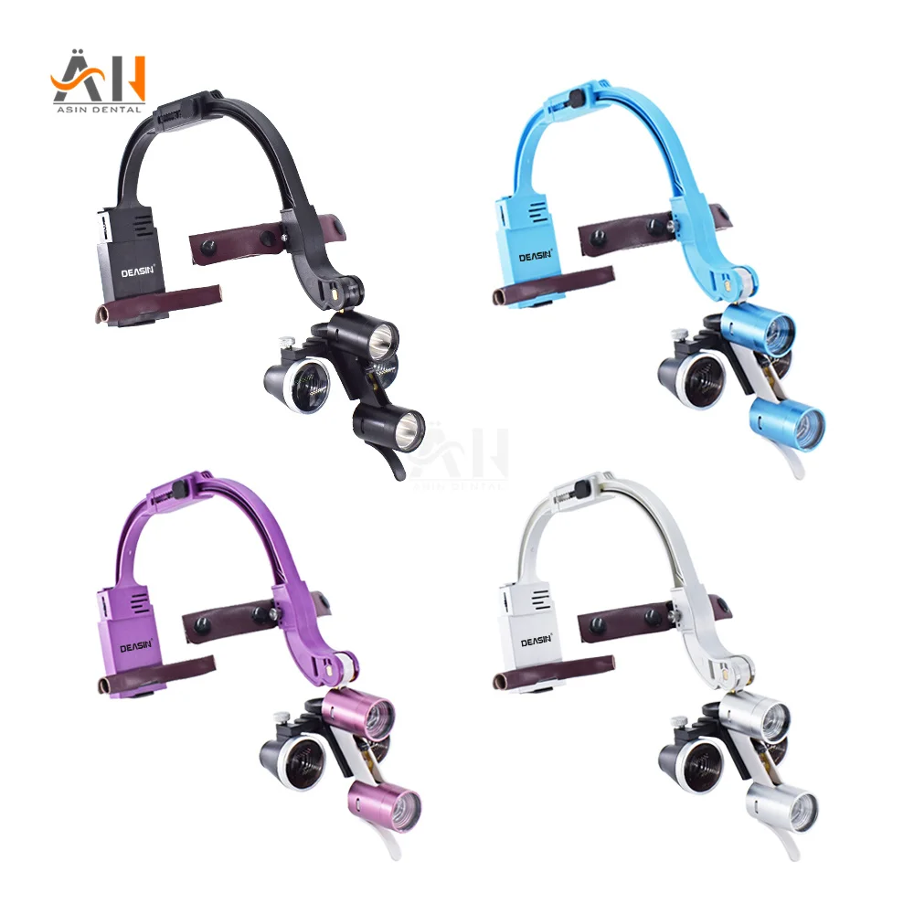 High Quality 5W ENT Dental Loupe With LED Binocular Magnification Available In 4 Colours Dental Lab Headlamp Surgical Headlight