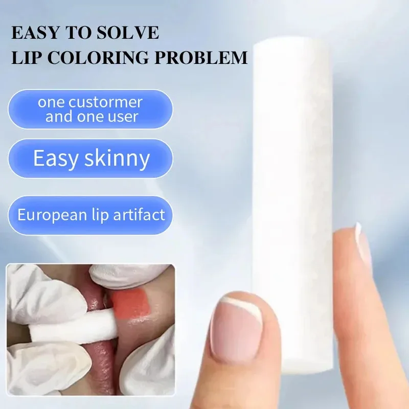 100PCS Disposable Lip Tattoo Skin Stretching Cotton Stick With Box Semi-Permanent Makeup Lip Embroidery Blush Recovery Tools