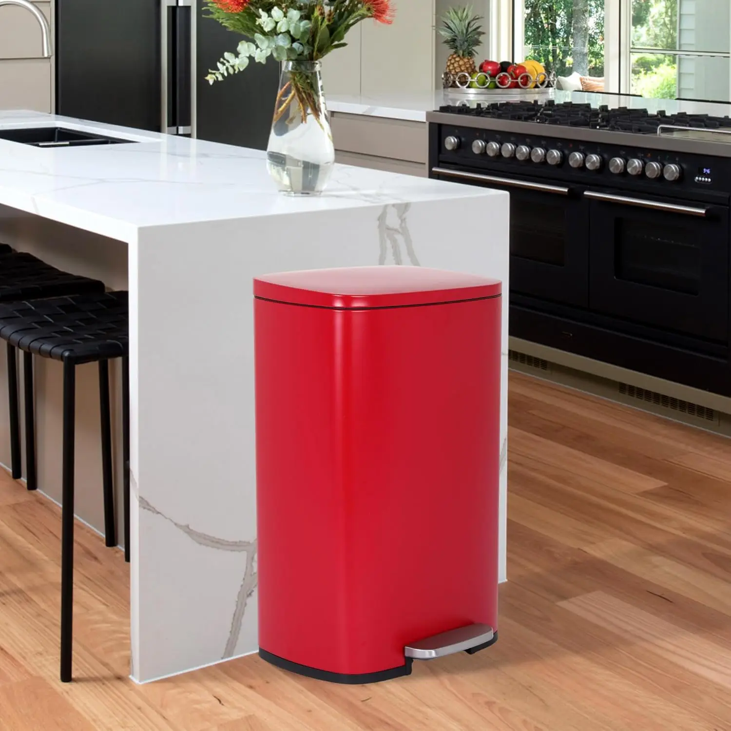 

Мусорное ведро на 13 галлонов, кухонный контейнер для мусора из нержавеющей стали, мусорный бак с крышкой, педальное мусорное ведро, с защитой от отпечатков пальцев, мягкая отделка, на заказ