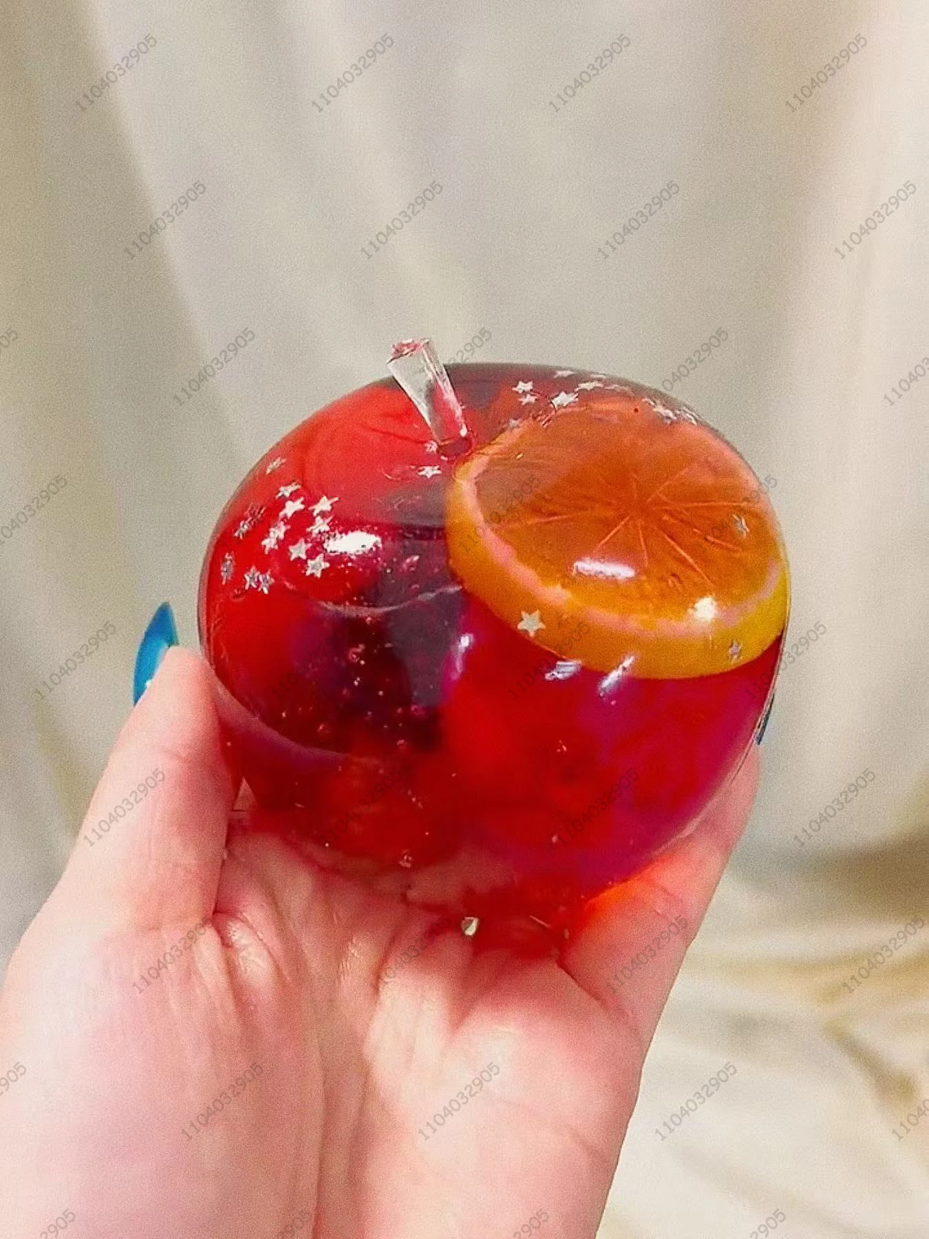 Big Apple Stress Ball Jelly-Like Shapeable Slushie Apple Squeeze Ball ASMR Stress Relief Fidget Toys for Adults Christmas Gifts