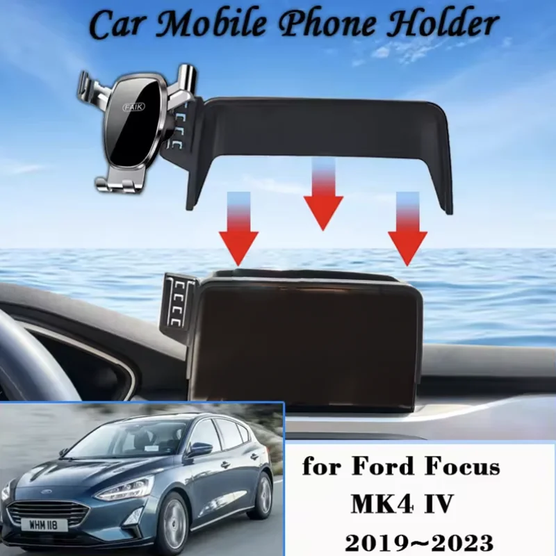 

Car Mobile Phone Holder for Ford Focus MK4 IV 2019~2023 GPS Air Vent Cellphone Bracket Auto Smartphone Stand Gravity Accessories