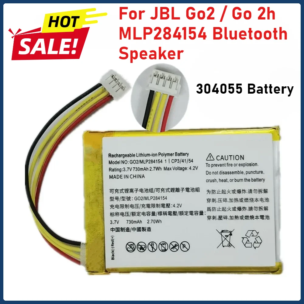 

New 304055 Battery for JBL Go 2 Go2 / Go 2h Go2h MLP28415 Bluetooth Speaker Battery Bateria High Quality Batteri