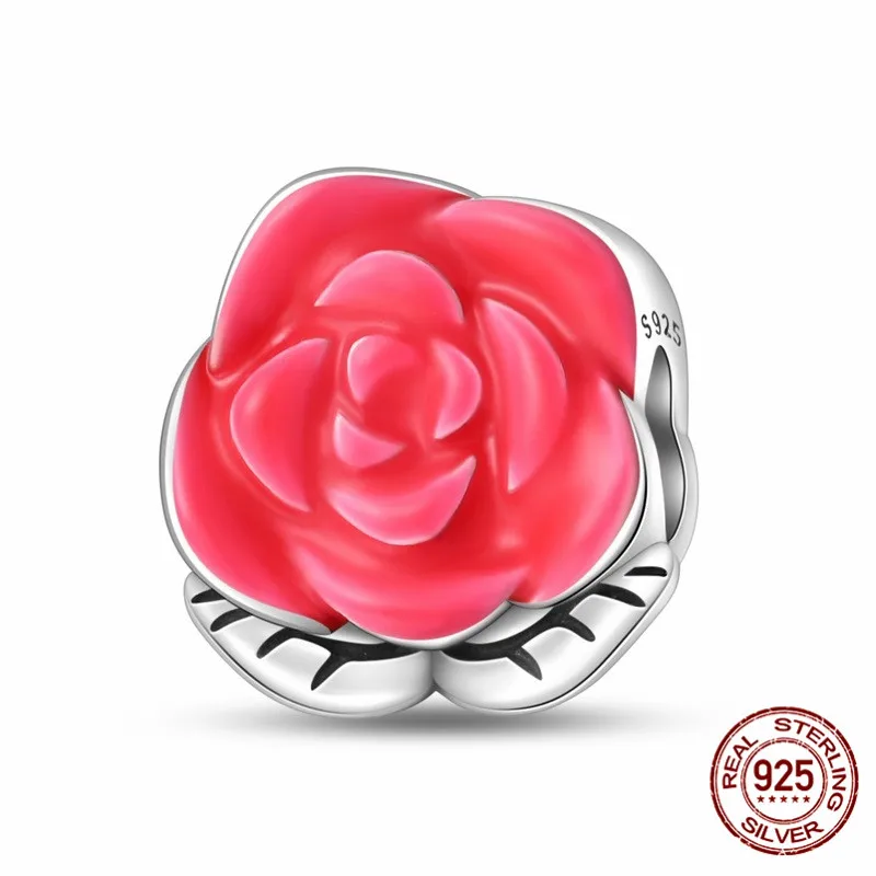 

925 Sterling Silver Beaded Petal Pendant suitable for original bracelet designs DIY women's jewelry gifts