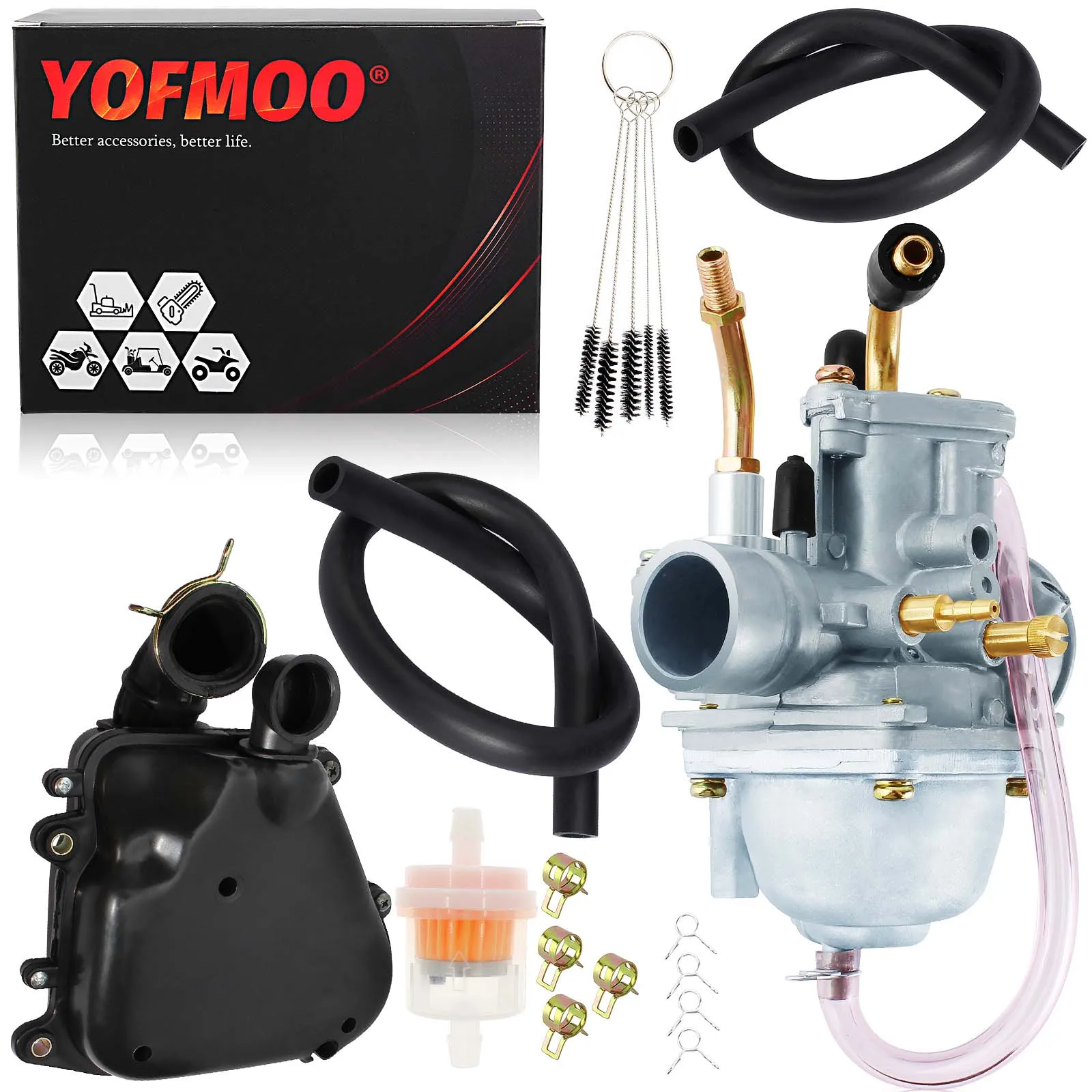 Carburetor for Polaris 50 90 50cc 90cc ATV Yamaha 90 100 90cc 100cc 4DM E-Ton Viper RXL70 2-stroke RXL50 AXL50 TXL50 Beamer R2