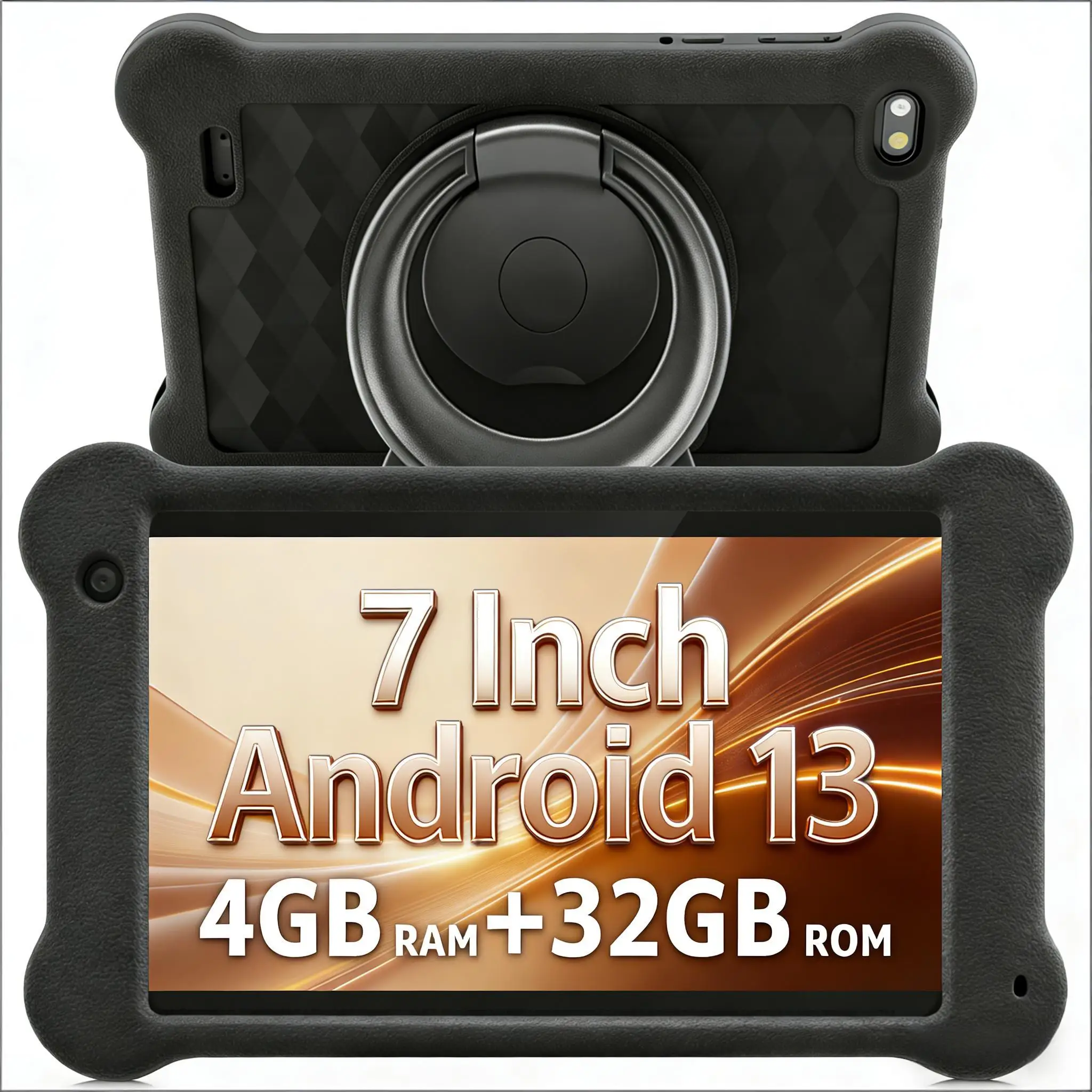 ANRY Budget Tablet 7 Inch HD IPS Touch Screen Android 13 Tablet Quad Core 4GB RAM 32GB ROM WiFi Dual Camera 3500mAh Cheap Tablet