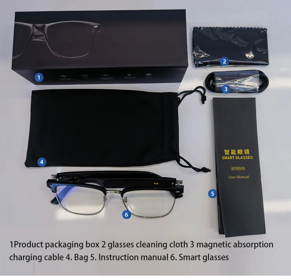 Smart Glasses For Men Women BT Call Voice Assistant IP65 Waterproof Anti-blue UV Sunglasses Drive Intelligent Glasses image 5