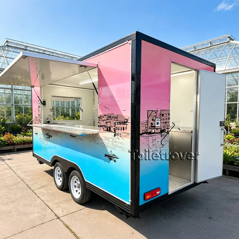 

High Quality Commercial Food Cart Bbq Food Trailer Container Food Truck Mobile Food Truck Trailer with Concession Window