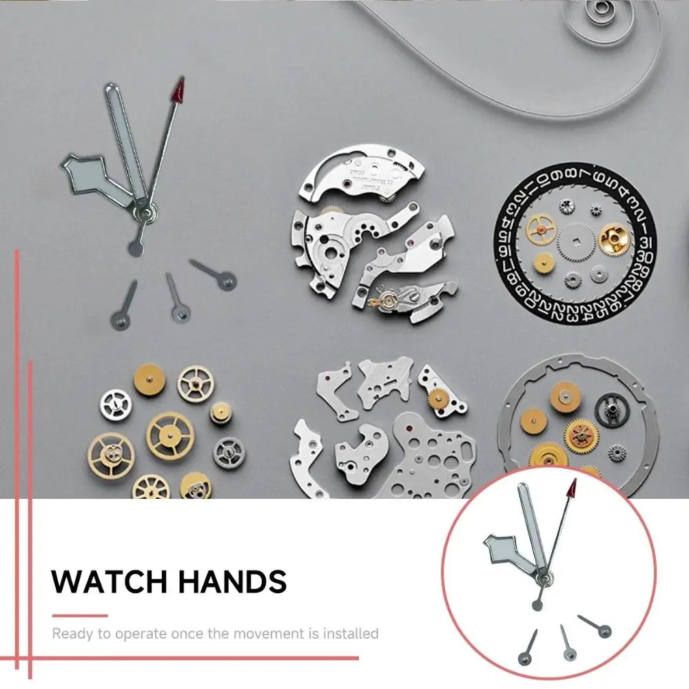 Professional Green Luminous Quartz Movement Hands Repairing Replacement Timing Hands DIY Watch Hands for VK63 VK64 Watch Repair