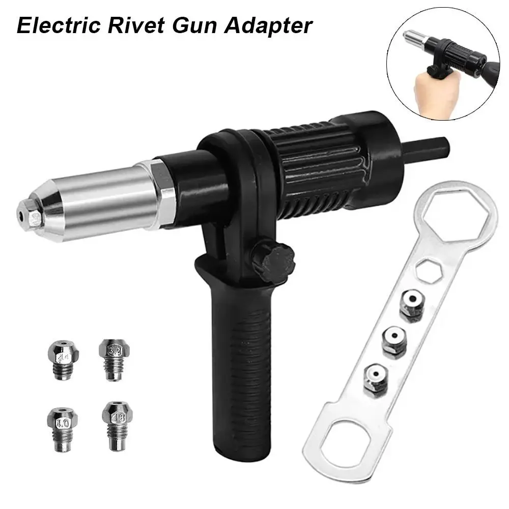 1Set Rivettatrice Inserto Rivettatrice Adattatore per giunto per trapano Cordless con dadi Torcia per rivetto elettrico Accessorio per macchina per torcia
