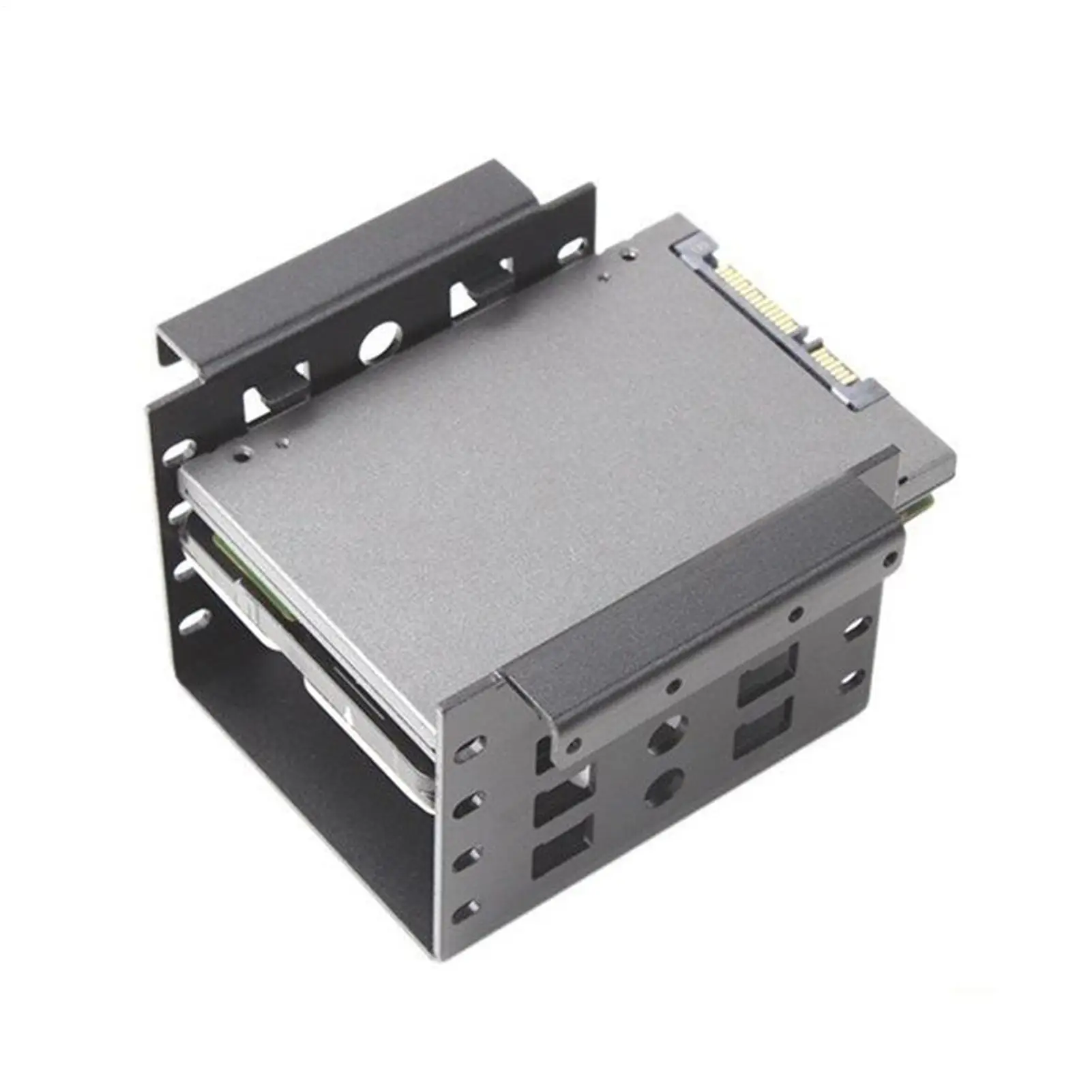 Aluminum Alloy Hard Drive Cage 2.5 Inch To 3.5 Inch Mounting Bracket 4-way Docking Station Shockproof Tray Storage Caddy