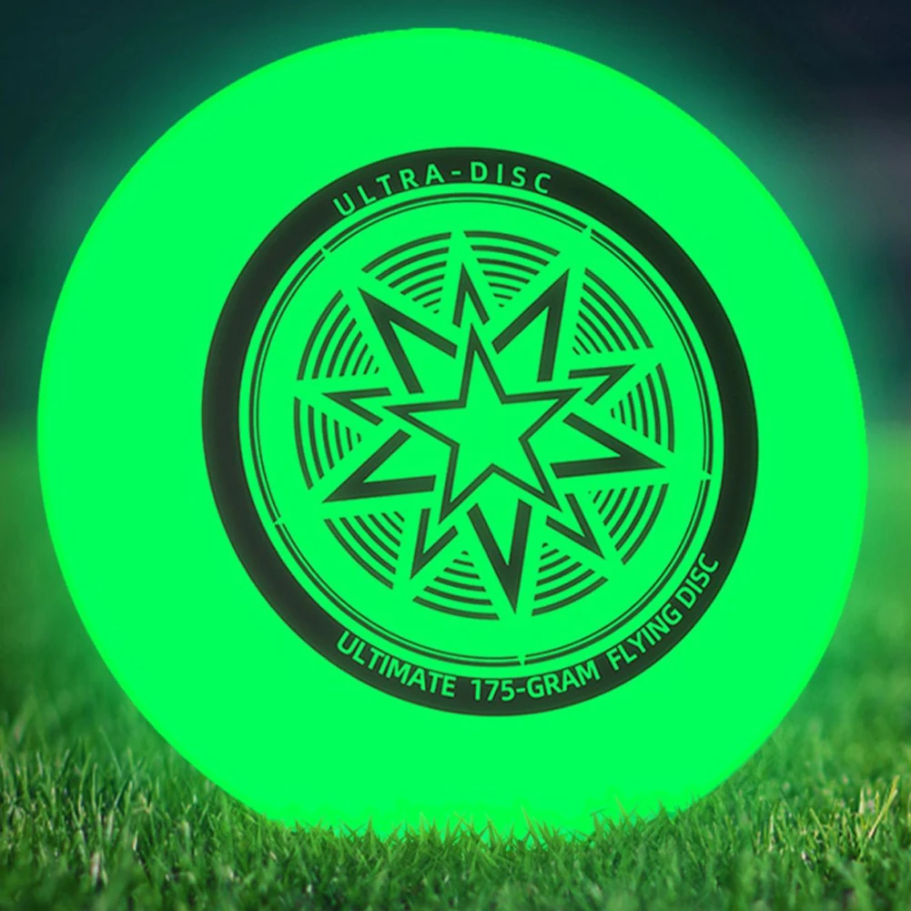 Fluorescence Flying Discs 175g Nightlight Flying Ring 10.73in Lightweight for Outdoor Sports Beach Camping Game