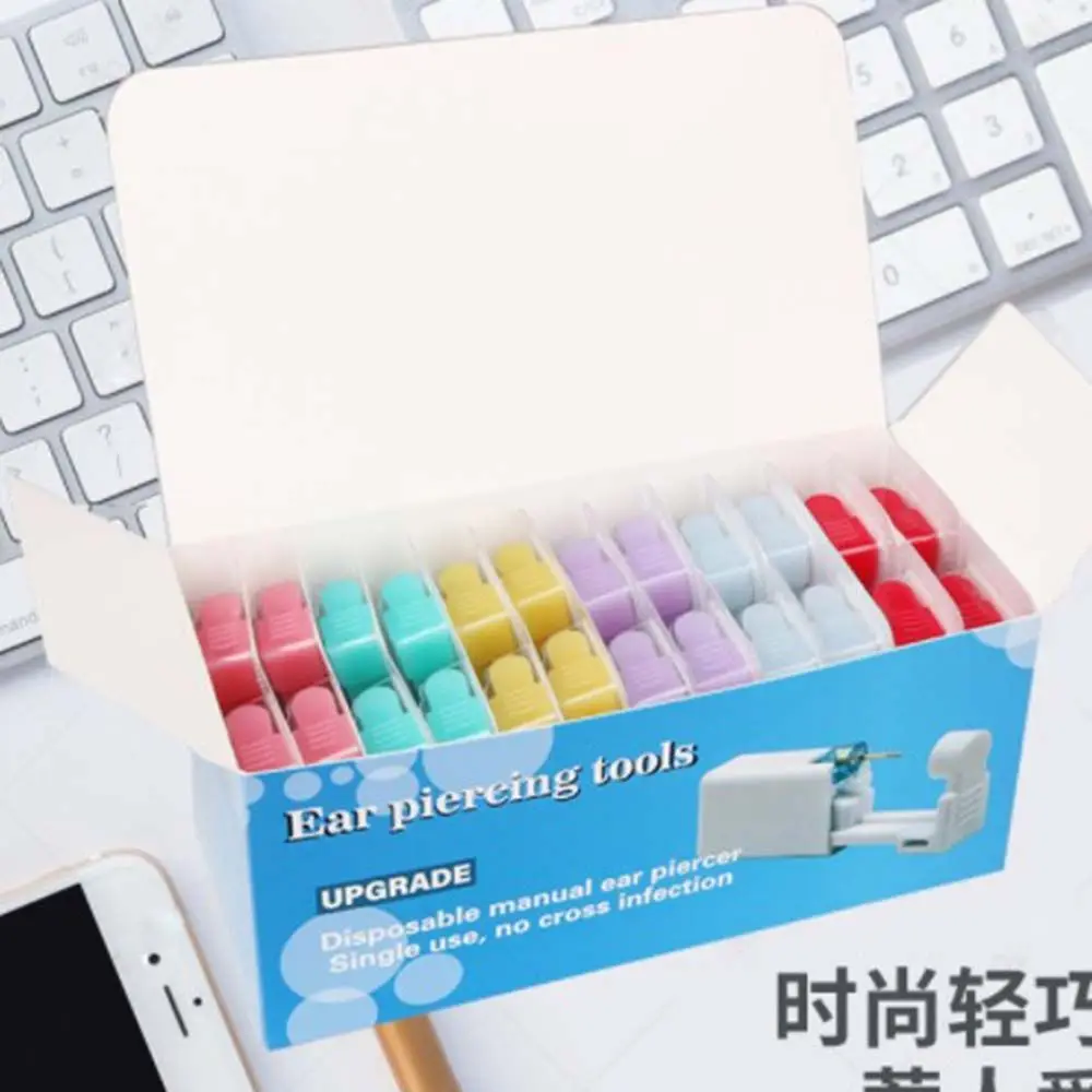 

Safety Sterile Tragus Ear Cartilage Nose Earring Piercer Machine Steel Helix Piercing Disposable Nose Ear Piercing Tool