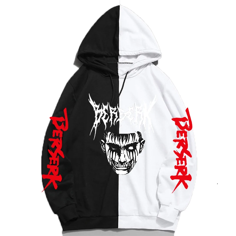 Sudadera con capucha Y2k Anime Berserk Harajuku Guts Eyes Manga Sudadera con capucha gráfico invierno Pullover moda Manga larga Unisex