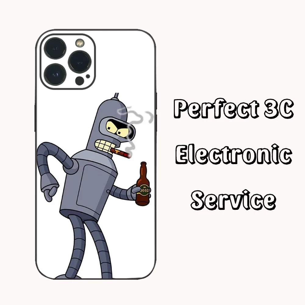 Coque de téléphone F-Futurama Anime B-Bender, coque en silicone souple pour iPhone 15 14 13 12 Mini 11 Pro XS Max X Poly SE5 6 7 8 Plus