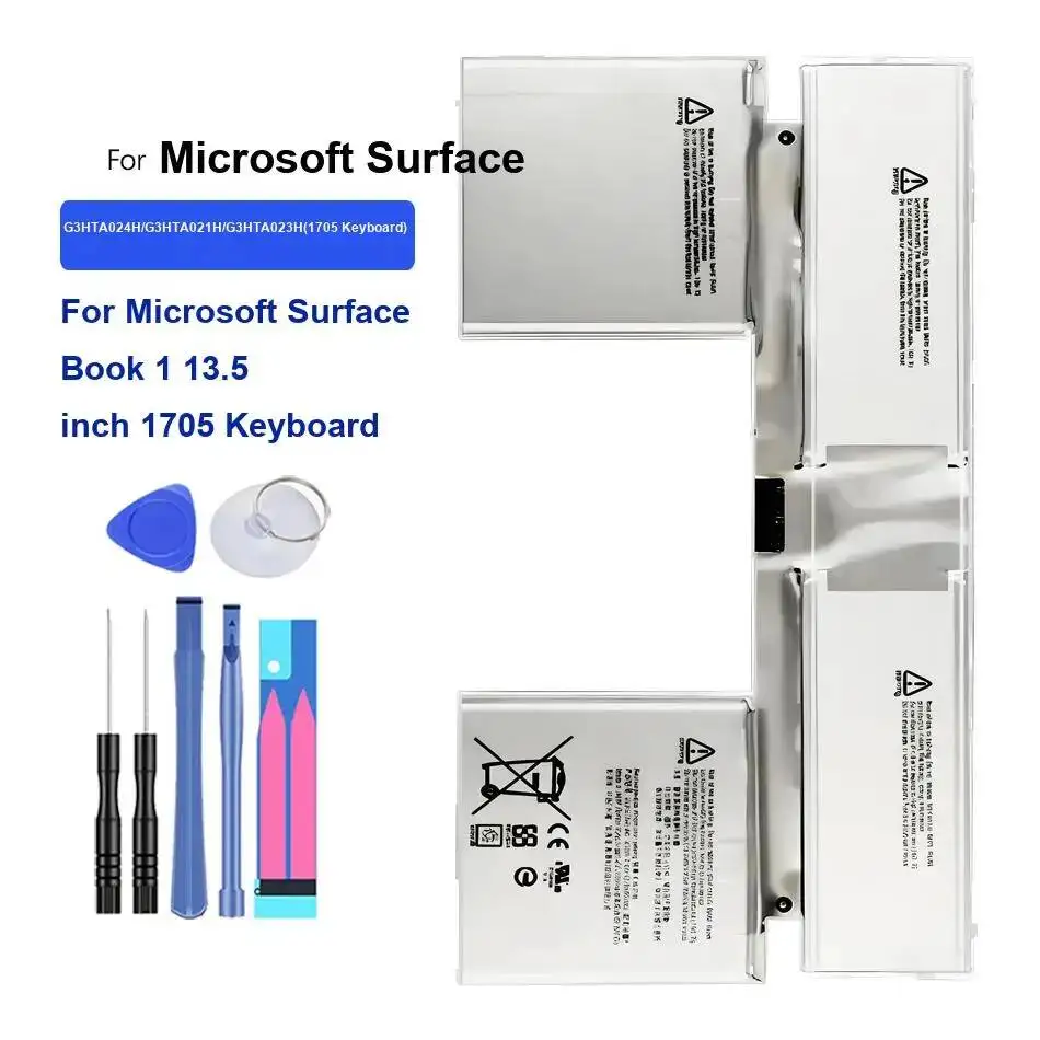 

6800Mah Tablet Battery For Microsoft Surface Book 1 13.5 Inch 1705 Keyboard G3HTA024H G3HTA021H G3HTA023H High-Efficiency