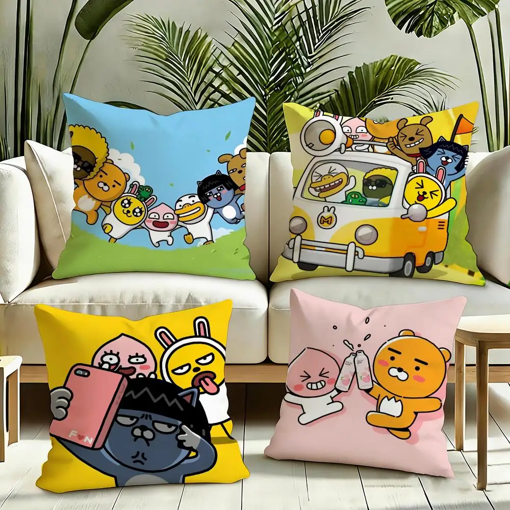 KAKAO Cushion Cover Reversible Plush Pillow Cover Soft Fluffy  Home Decor for Sofa Bedroom