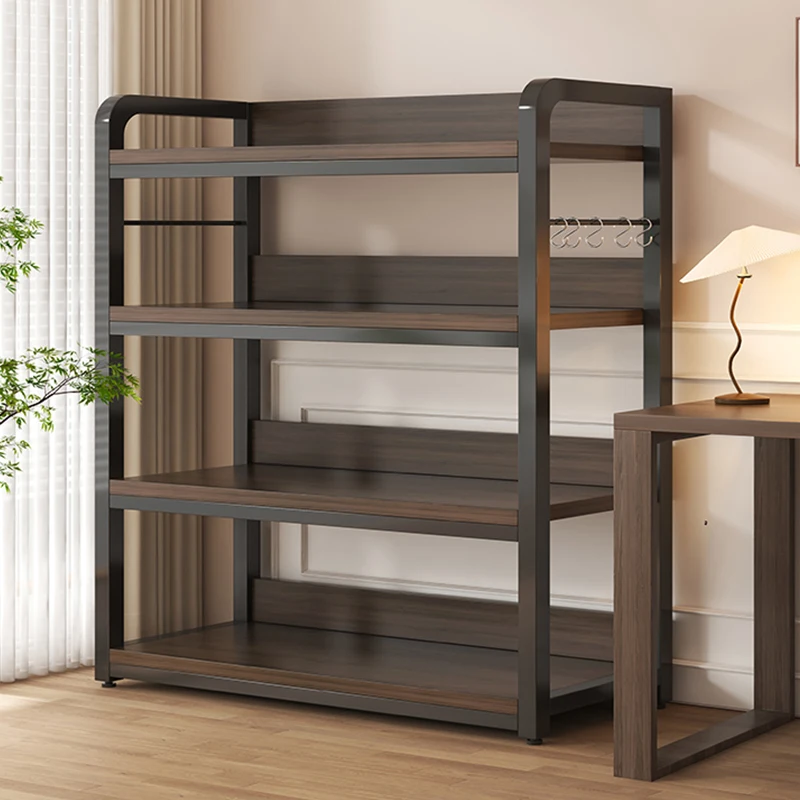 Black Story Bookcase Wooden Designs Minimalist Traditional Shelf Bookcase Children Low Librero Organizador Mueble Furniture