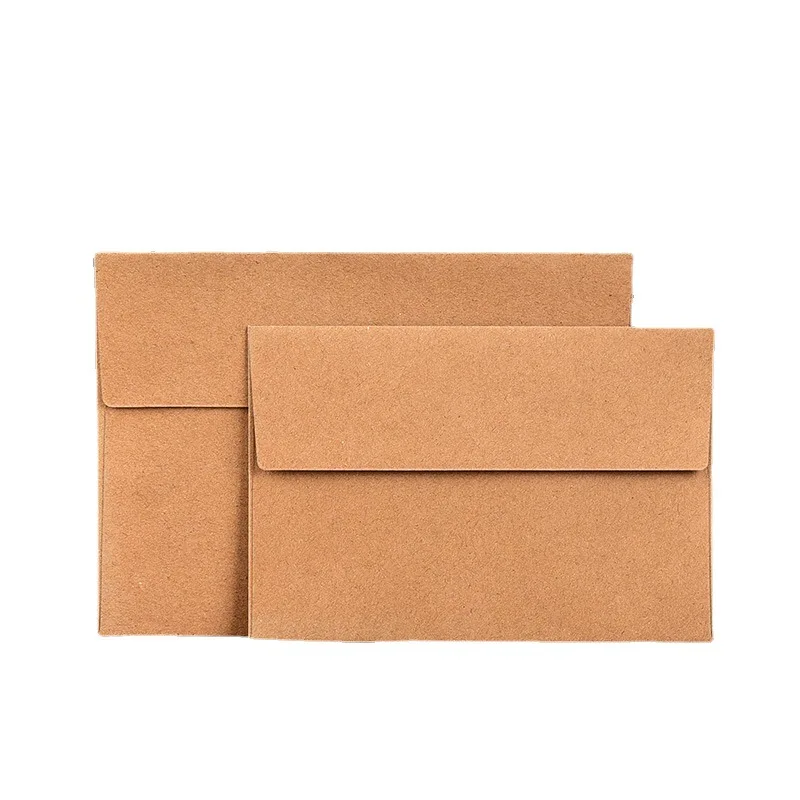Custom Vintage Thickened Kraft Paper Envelope A7 Self-Adhesive Single Envelope Bag Simple Storage Paper Su