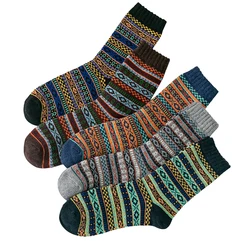 5 Paires/Lot Haute Qualité Hommes Chaussettes En Laine Automne Hiver D'affaires Épaissir Chaud Confortable Homme Chaussettes Nouvelle Mode Taille EU38-45