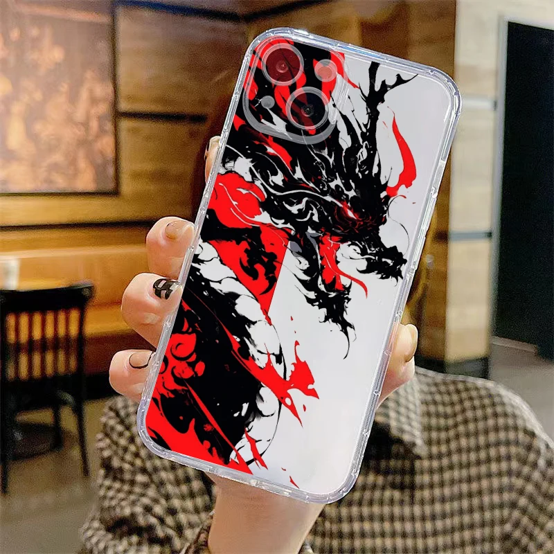 มังกรศักดิ์สิทธิ์จีนสําหรับiPhone 15 14 13 12 11 Pro Max 6 6S 7 8 Plus 13 12 Mini X XR XS Maxเคสโทรศัพท์ซิลิโคนเหลว