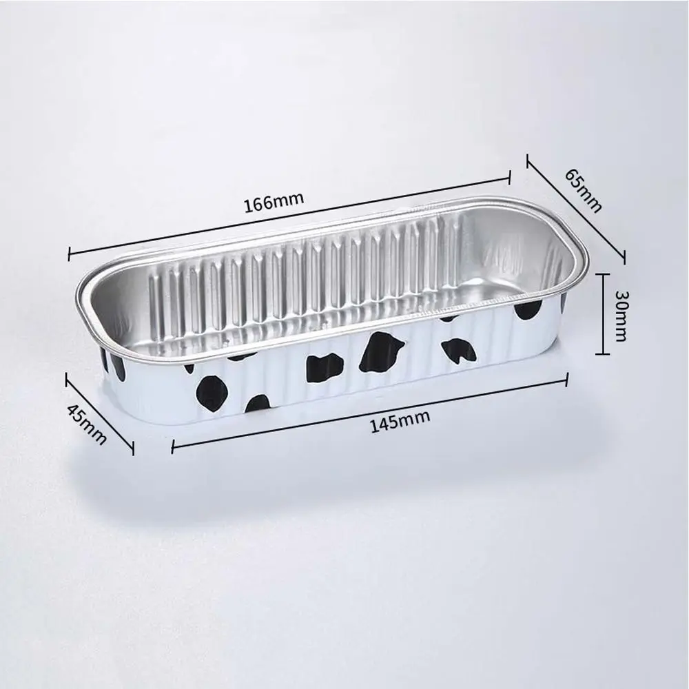 

10pcs Thickened Rectangle Muffin Cupcake Party Tray Brown Letters Baking Cup Case Cupcake Liner Party