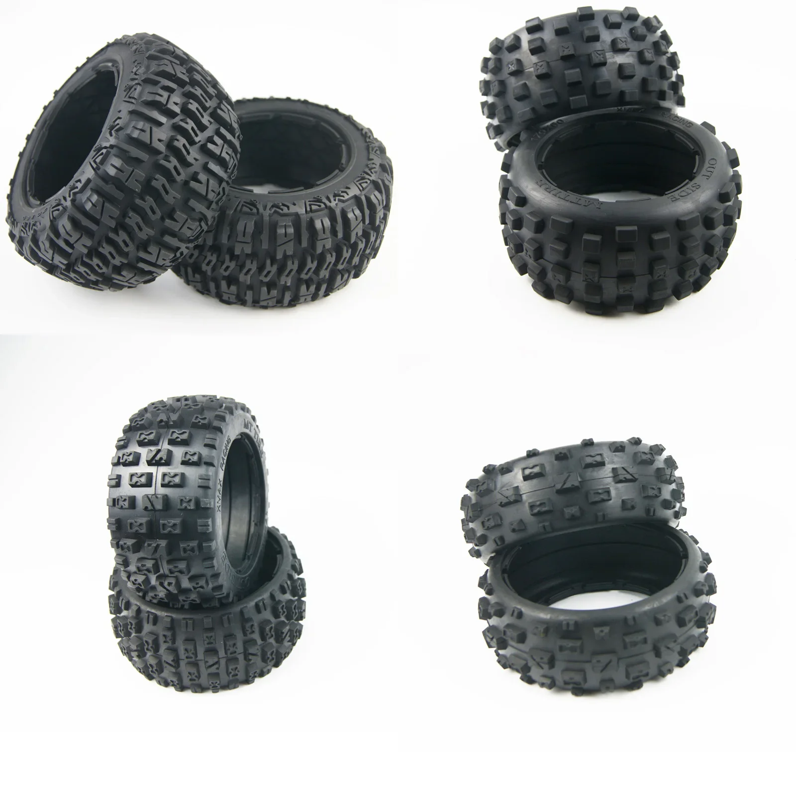 Front Rear Off Road Knobby Tires For HPI Baja 5B Rovan Rofun KM Kingmotor 1/5 Buggy