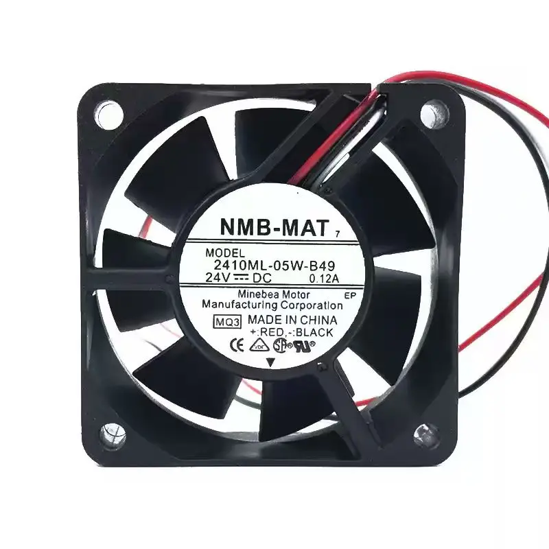 1PCS 60mm 24V Fan for NMB 2410ML-05W-B49 6CM 6025 DC 0.12A Axial Cooling Efficient Heat Dissipation