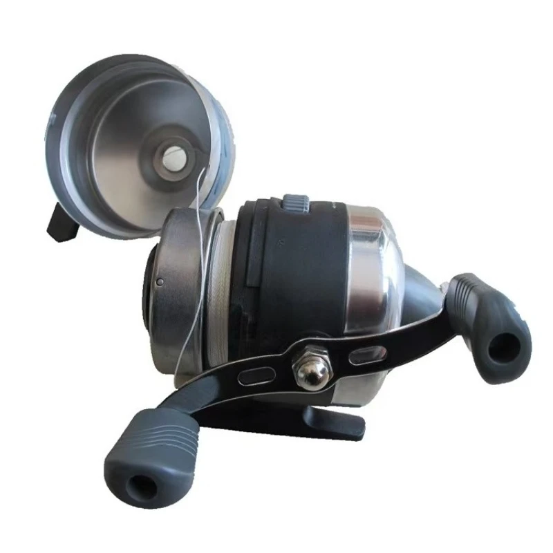 ​Stainless Steel Fishing Reel - Ambidextrous Spherical Enclosed Design with Double Handle for Smooth Retrieval