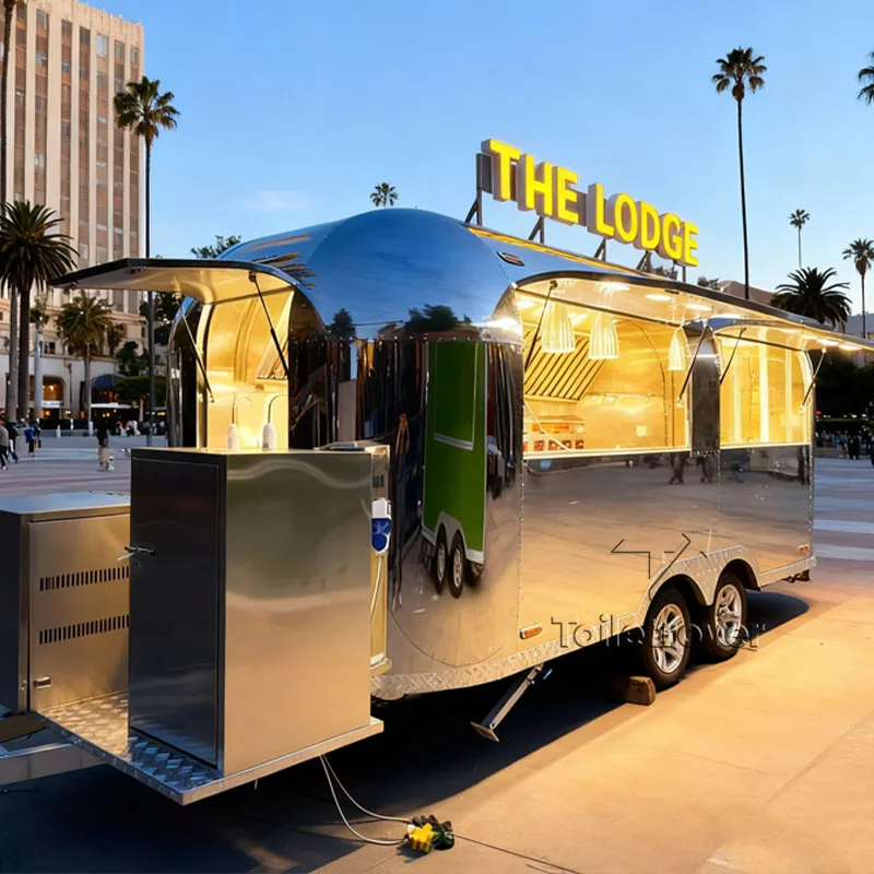 الجملة حار مبيعات الغذاء مقطورة-الشركات شوارما المعكرونة البطاطس المقلية التاكو شاحنة الغذاء الشمسية للبيع الهند #4