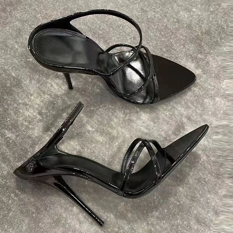 2026 New Summer Shoes Women High Heel Sandals Transparent Heels Luxury Rhinestone Strap Slingbacks Female Sexy Wedding Sandal view 5