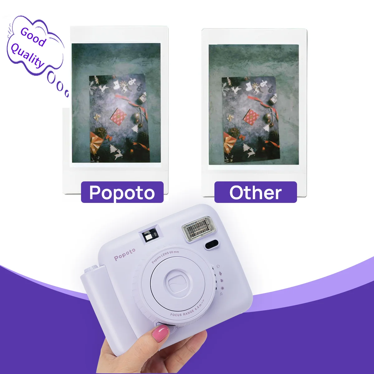 Mini Camera Instant Print Outdoor Portable Automatic Exposure Easy Use Children Birthday Gifts Suitable for Beginners Camera