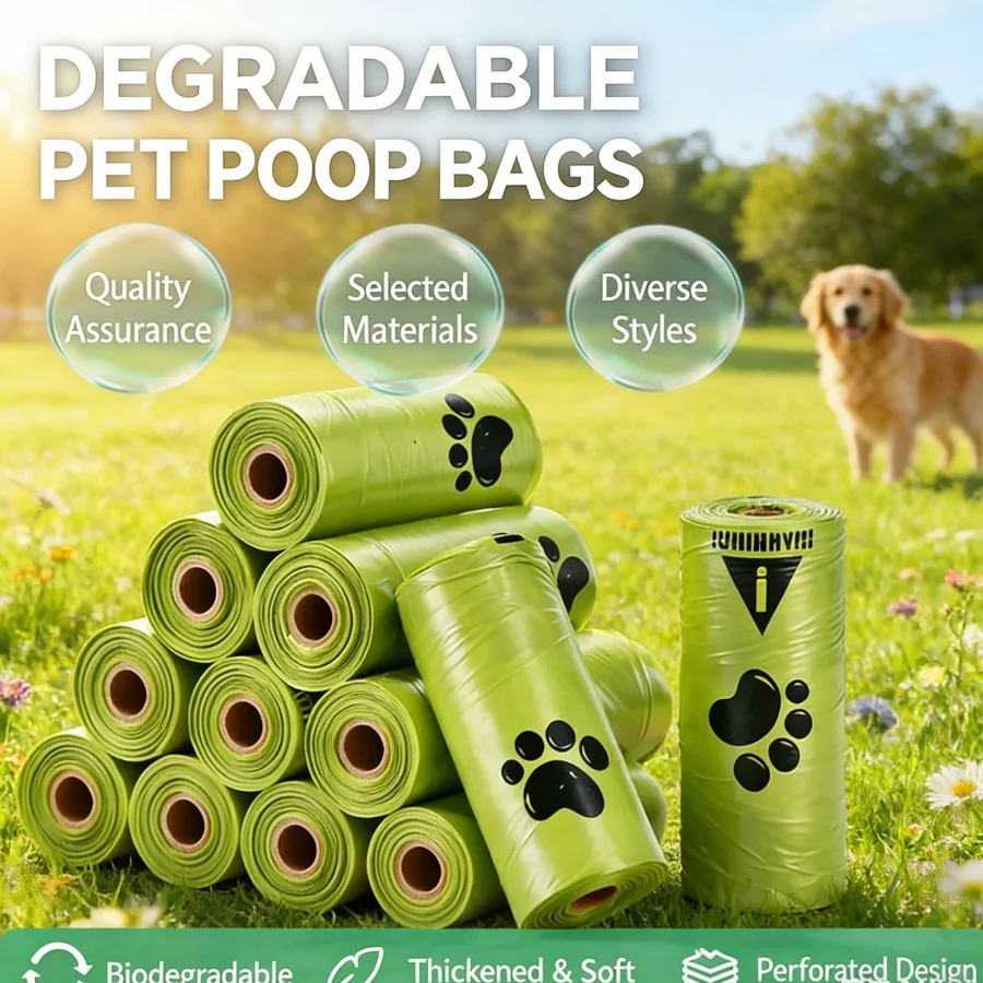 

10 Pcs Extra Large Thick Dog Poop Bags 12.6x8.6 Inch, Leak Proof Unscented Dog Waste Bags for Pooper Scooper