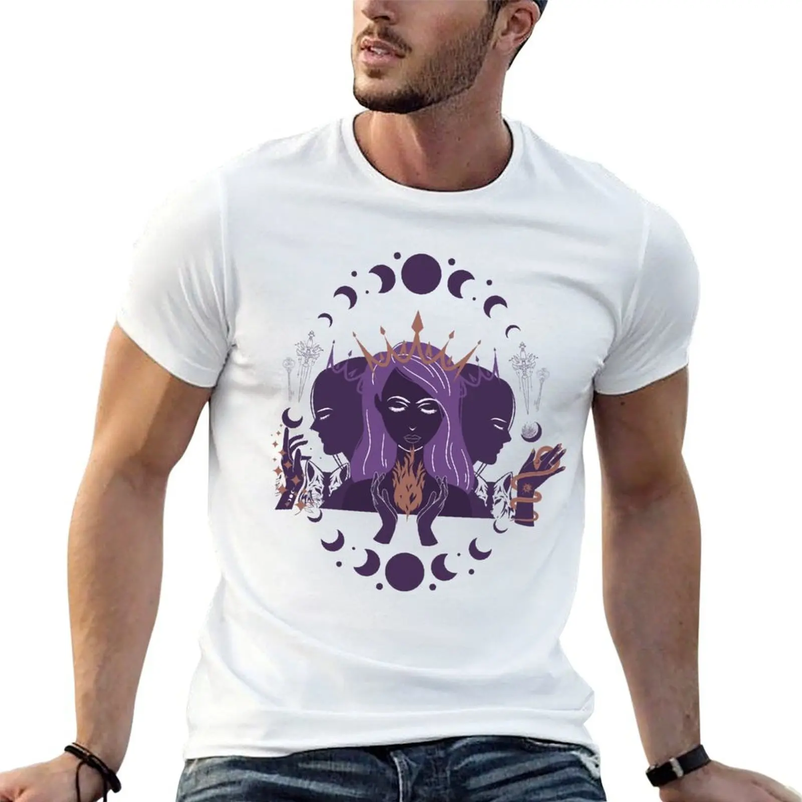 

Футболка Hecate, мужская футболка из 100% хлопка, роскошная брендовая мужская футболка, тяжелые хлопковые футболки для мужчин, хлопковая футболка