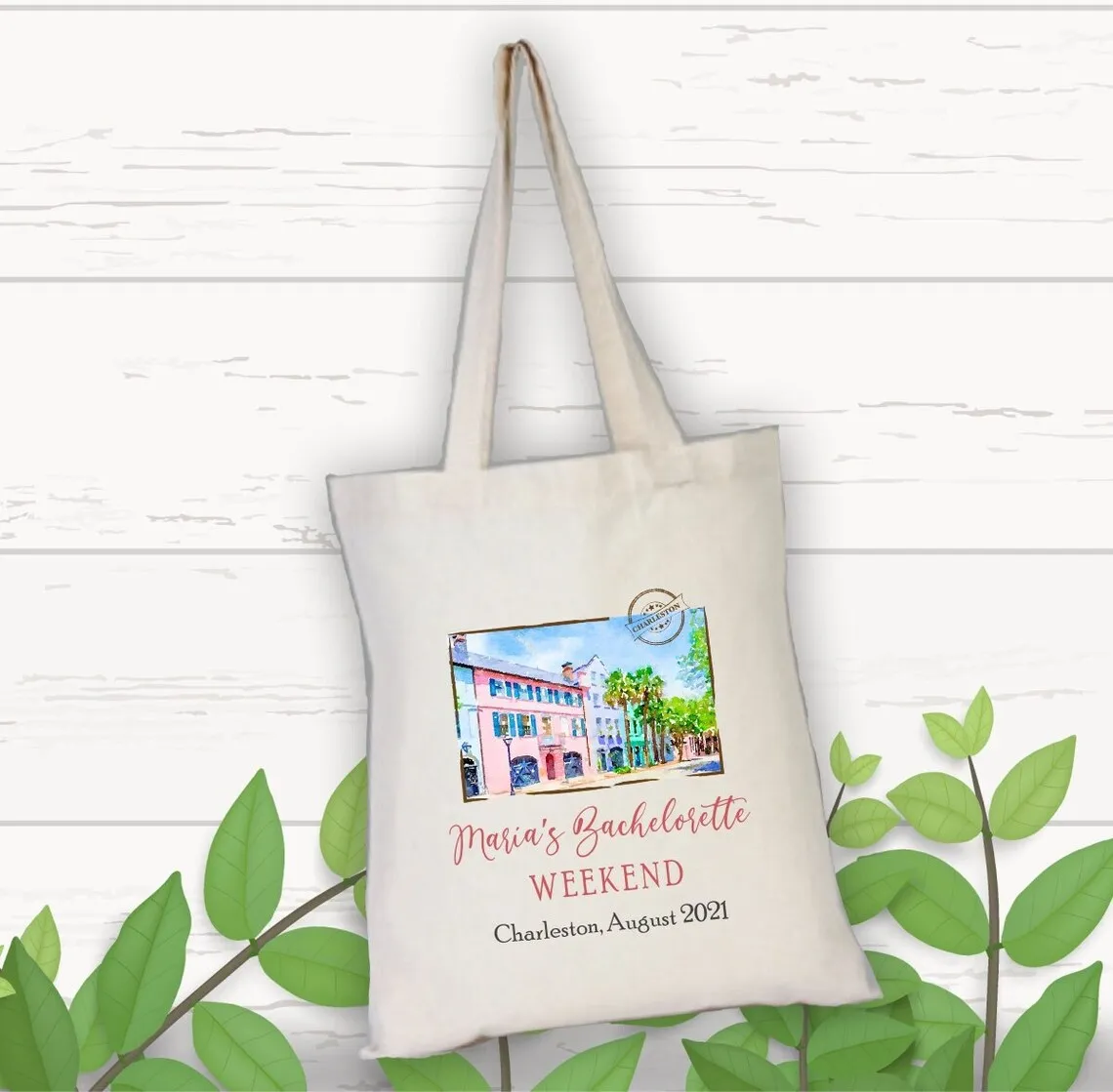 Santorini Destination Bachelorette Party Tote, Greece Beach Party Mini Tote, Santorini Wedding Party Favor, Greece Gift Bag