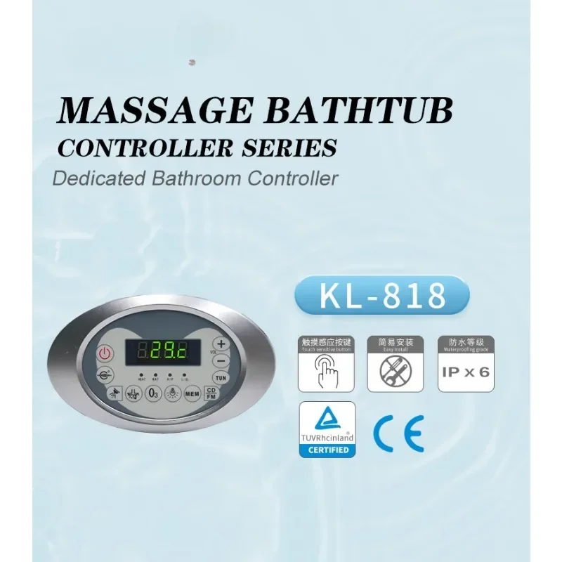 

KL-818 Massage Bathtub Controller Control Board and CE Matched Bathtub Computer Spa Control System