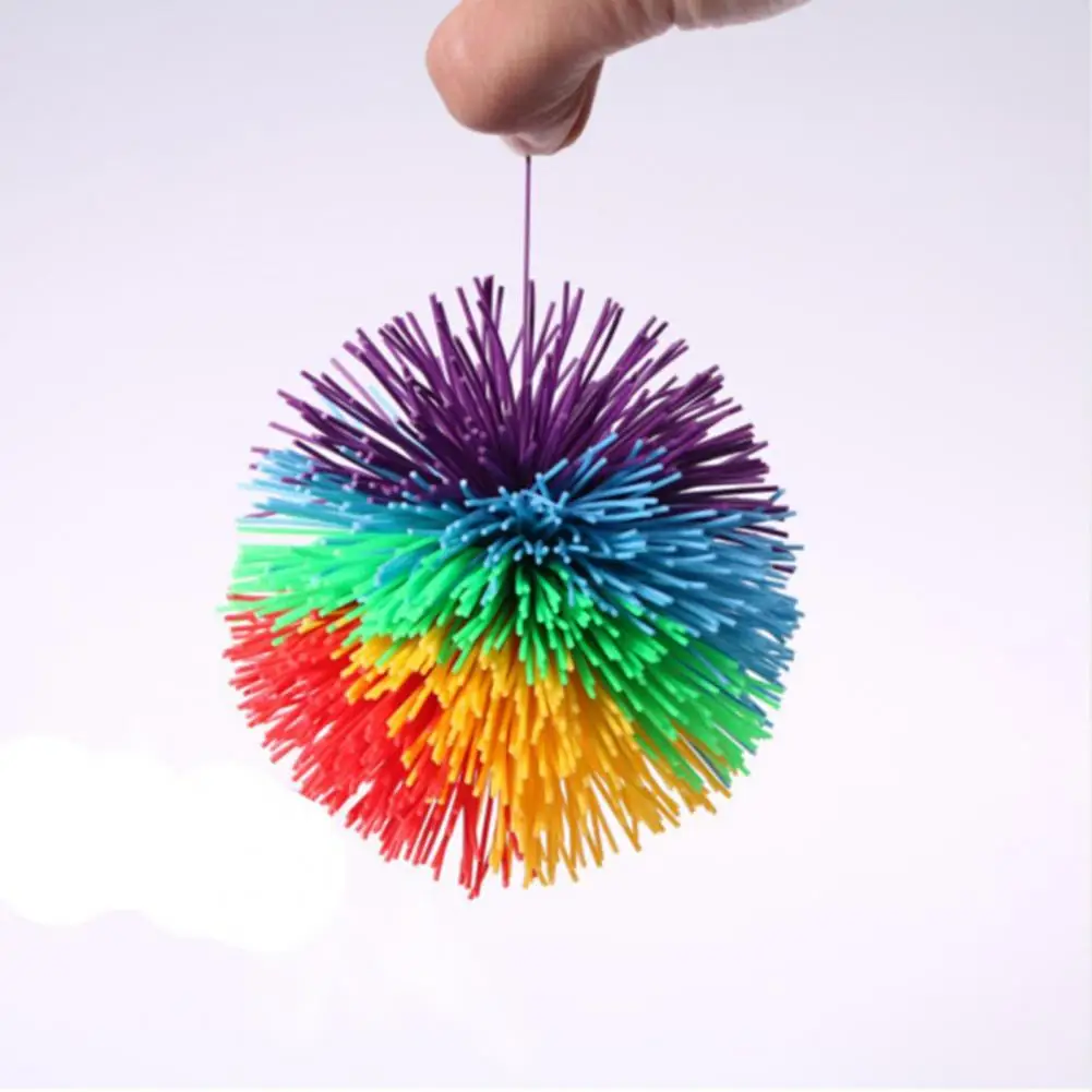 Stress Relief Ball Colorful Silicone Monkey Stringy Ball Set for Anxiety Relief Stimulation Portable Rainbow Fidget for Stress